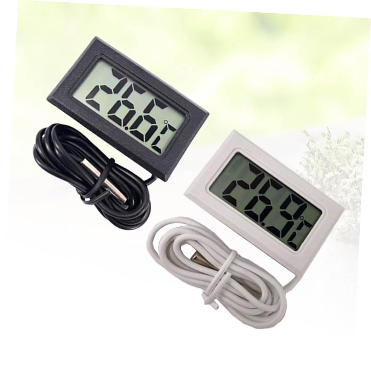 DECHOUS 2Pcs Digital for Refrigerator Temperature with Dual Display Lightweight and Portable Design for Accurate Temperature Monitoring Fridges