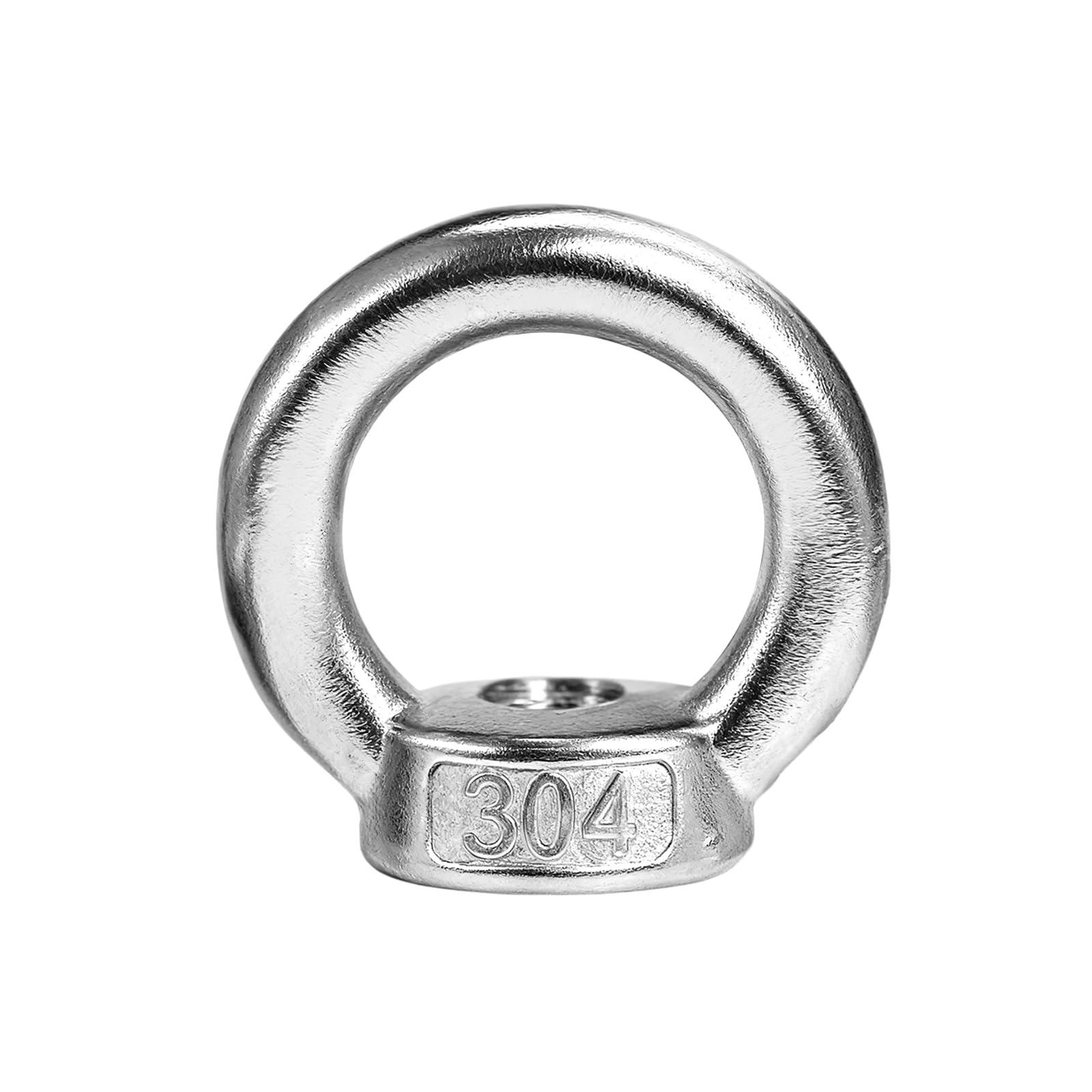 Stainless Steel 304 Eye Nut, 1 PCS M24 Threaded Nut Fastener Indoor & Outdoor Use for Lifting Hoisting Hanging
