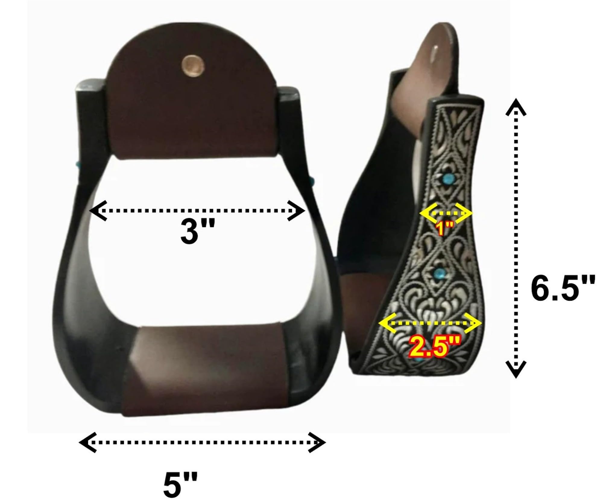 Majestic Ally Staffe in alluminio nero con incisione Western Horse - Adulti