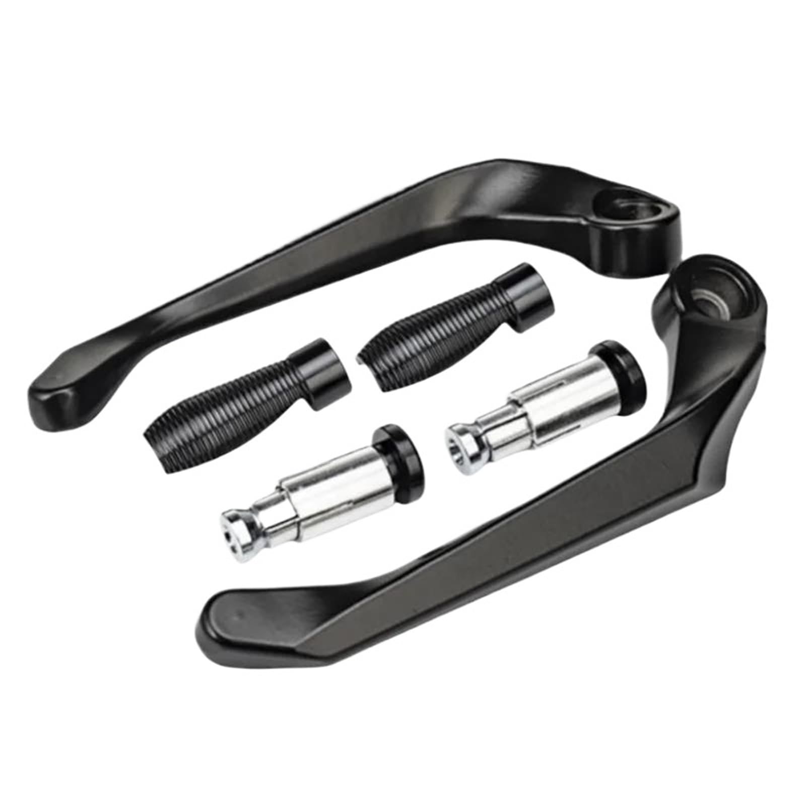 Hjtedhe Black Motorcycle Aluminum Alloy Handlebar Brake Clutch Lever Hand Guard Protector Modification Accessories Handguard Motorcycle Handlebar Lever Guards(Black)