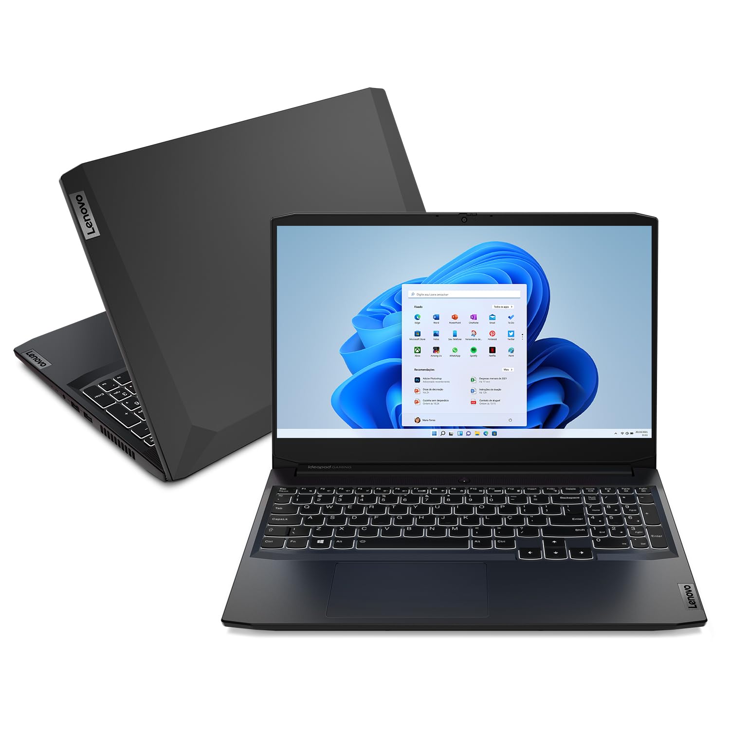 Notebook Lenovo ideapad Gaming 3 R7-5800H 8GB 256GB SSD PCIe GTX
