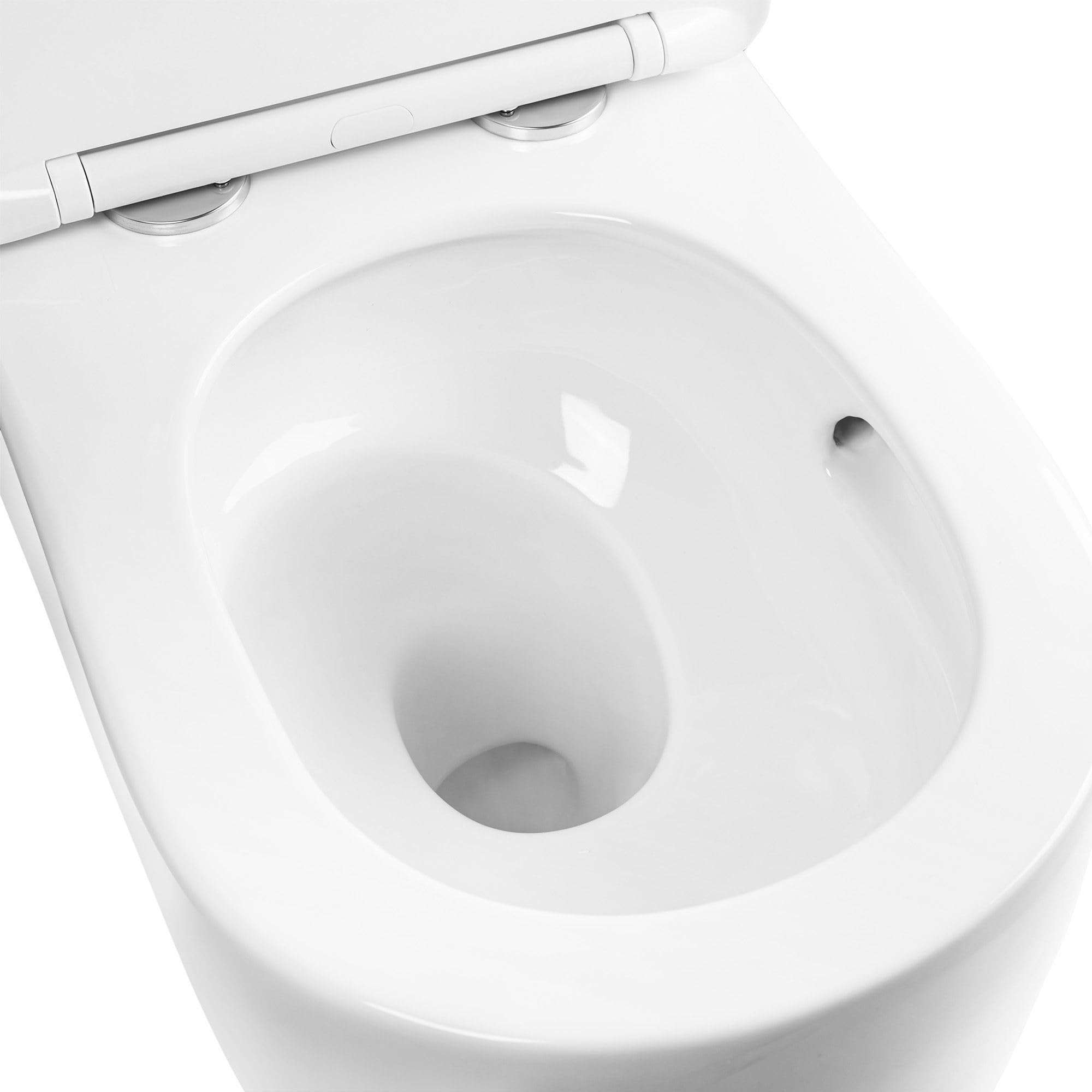Rea Wandhängendes WC Eddy Turbo Tornado White, Ohne Spülkasten, modernes Design - 52,5X36X36CM