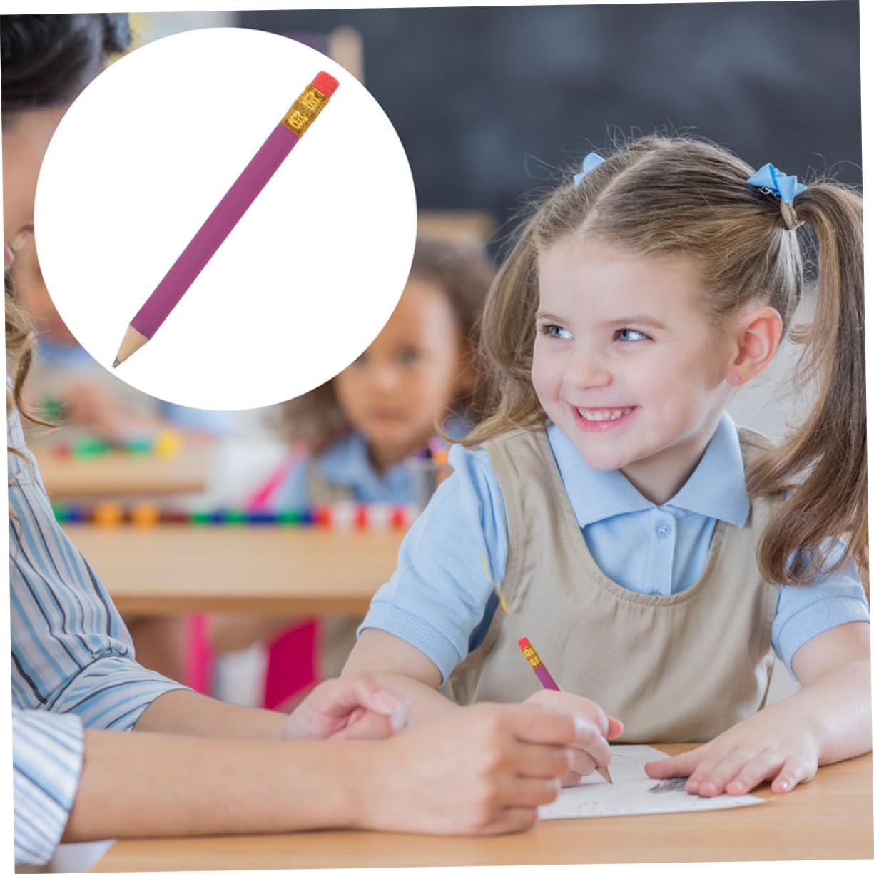 jojofuny 144 Matite Portatili in Legno Porpora per Studenti, Matite da Disegno e Scrittura Hb Facili da Conservare, per Back To School Party e Uso Scolastico