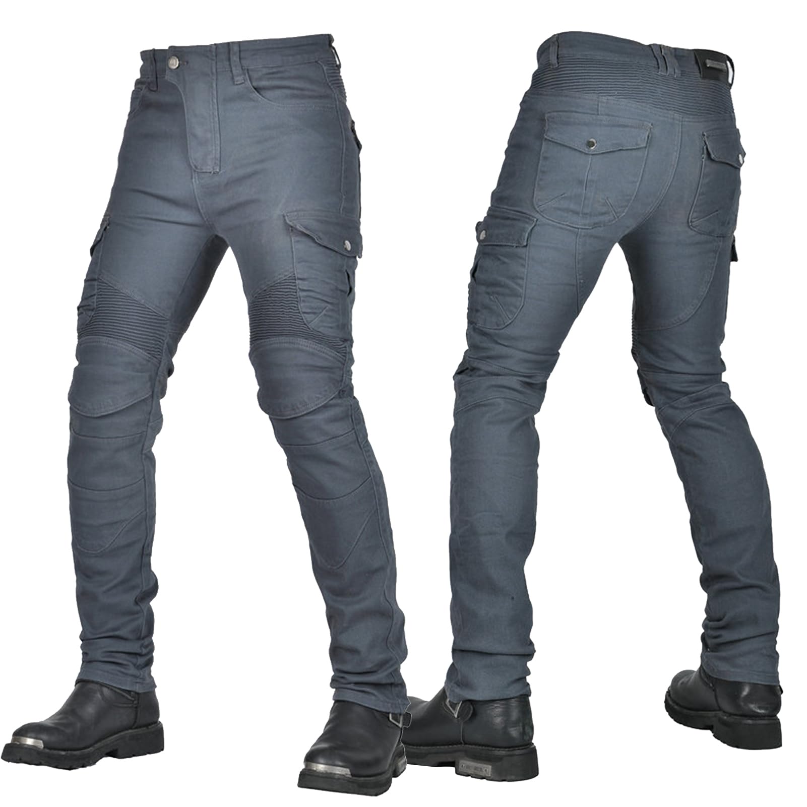 Jeans da Moto da Uomo - Pantaloni da Equitazione in Jeans Denim da Moto con Pantaloni da Motociclista con Armatura Rimovibile per Uomo
