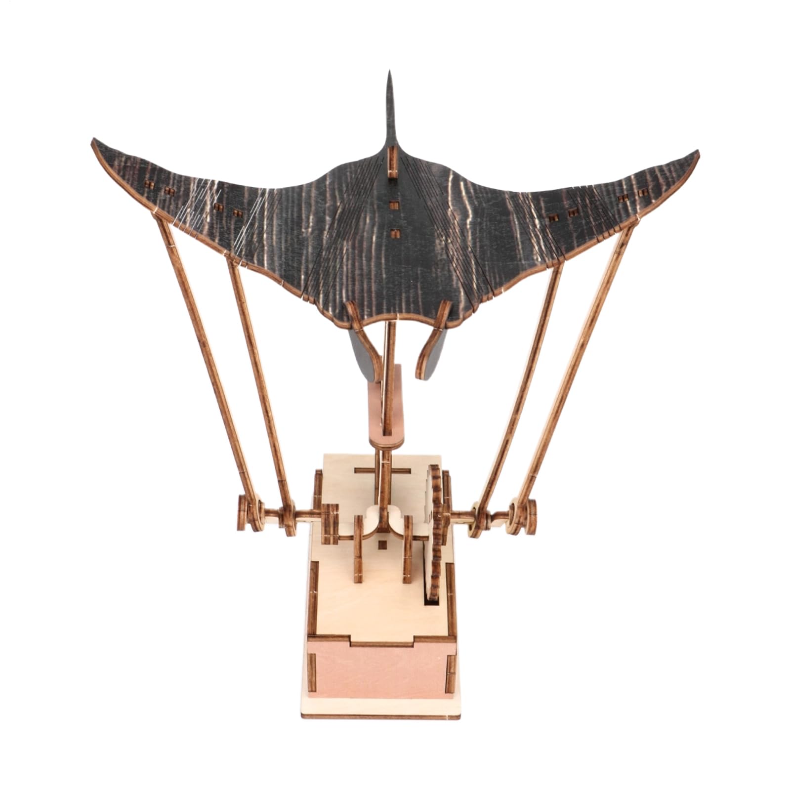 Ornement bioniques en bois fait main raie manta, sculpture créative maison et bureau