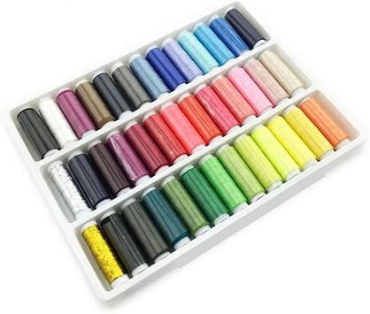 39 pcs Polyester Sewing Thread Assorted Color Spool Set Yarn Sewing Thread Machine Hand