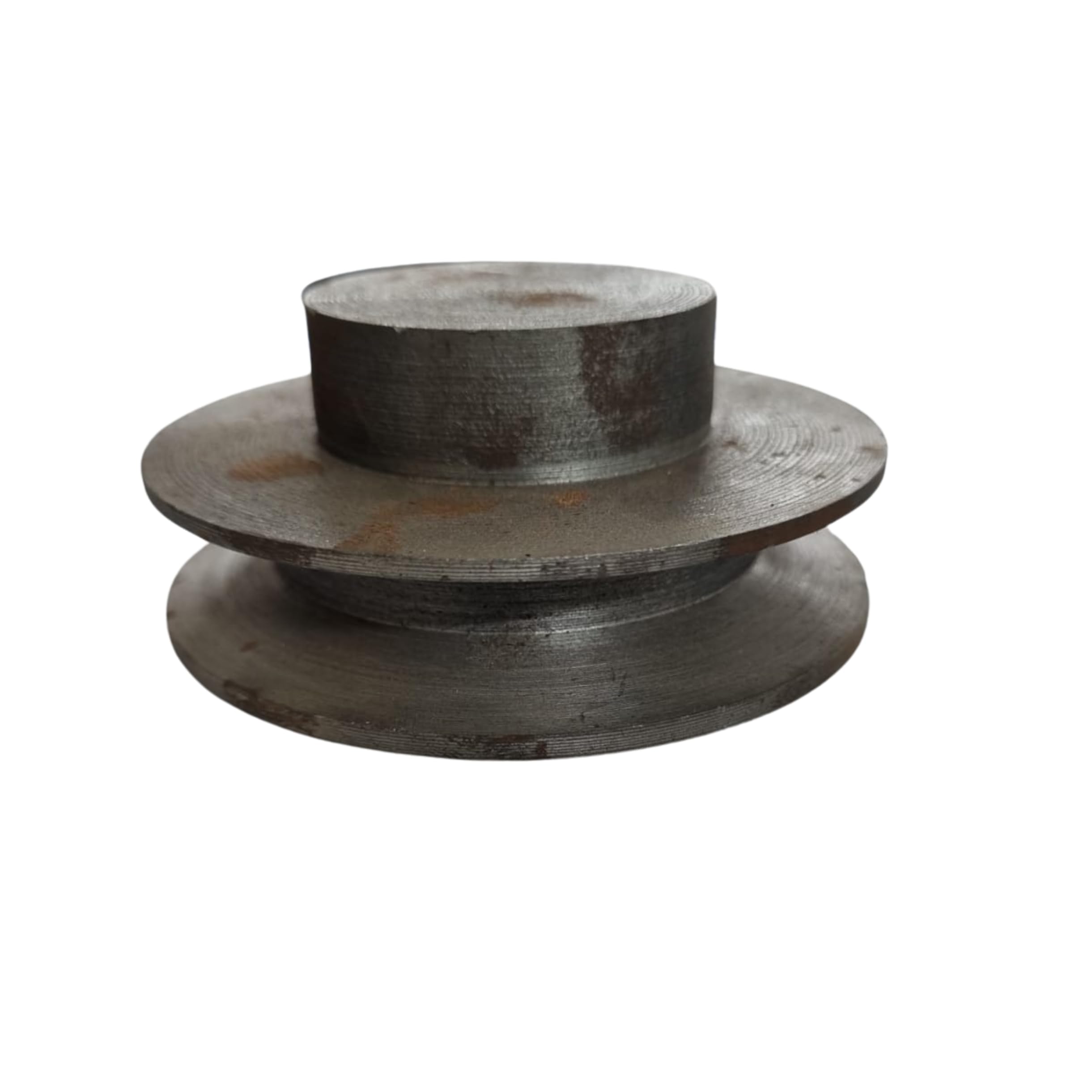 V BELT PULLEY FOR MOTOR| 3.5" SINGLE | A and B TYPE BELT | SOLID WITHOUT BORE (B Type Belt, 3.5 Inches)-image-28