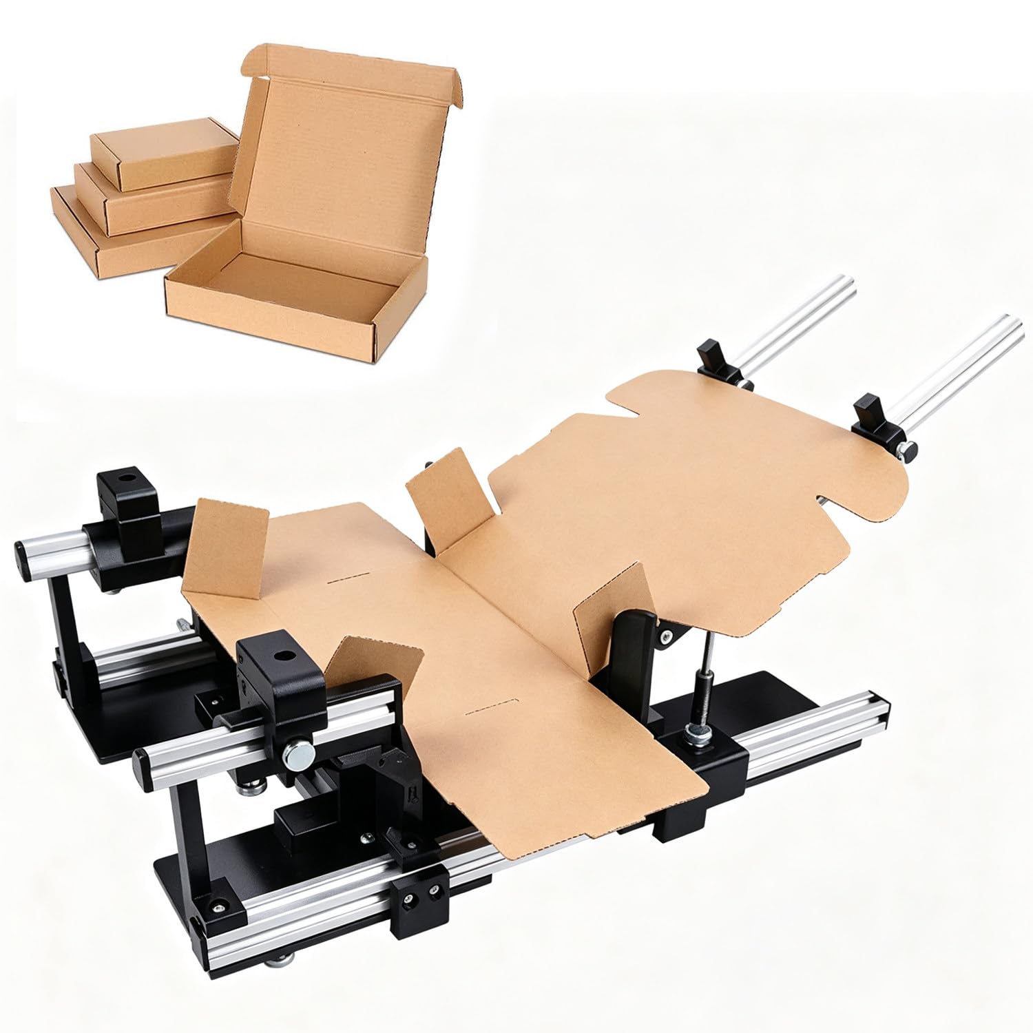 Formadora de cartón de aluminio ajustable y robusta para cajas de 35x55cm