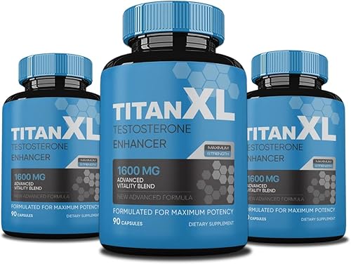 (3 unidades) Titan XL Suplemento fórmula avanzada, pastillas Titan XL para hombres, 270 unidades