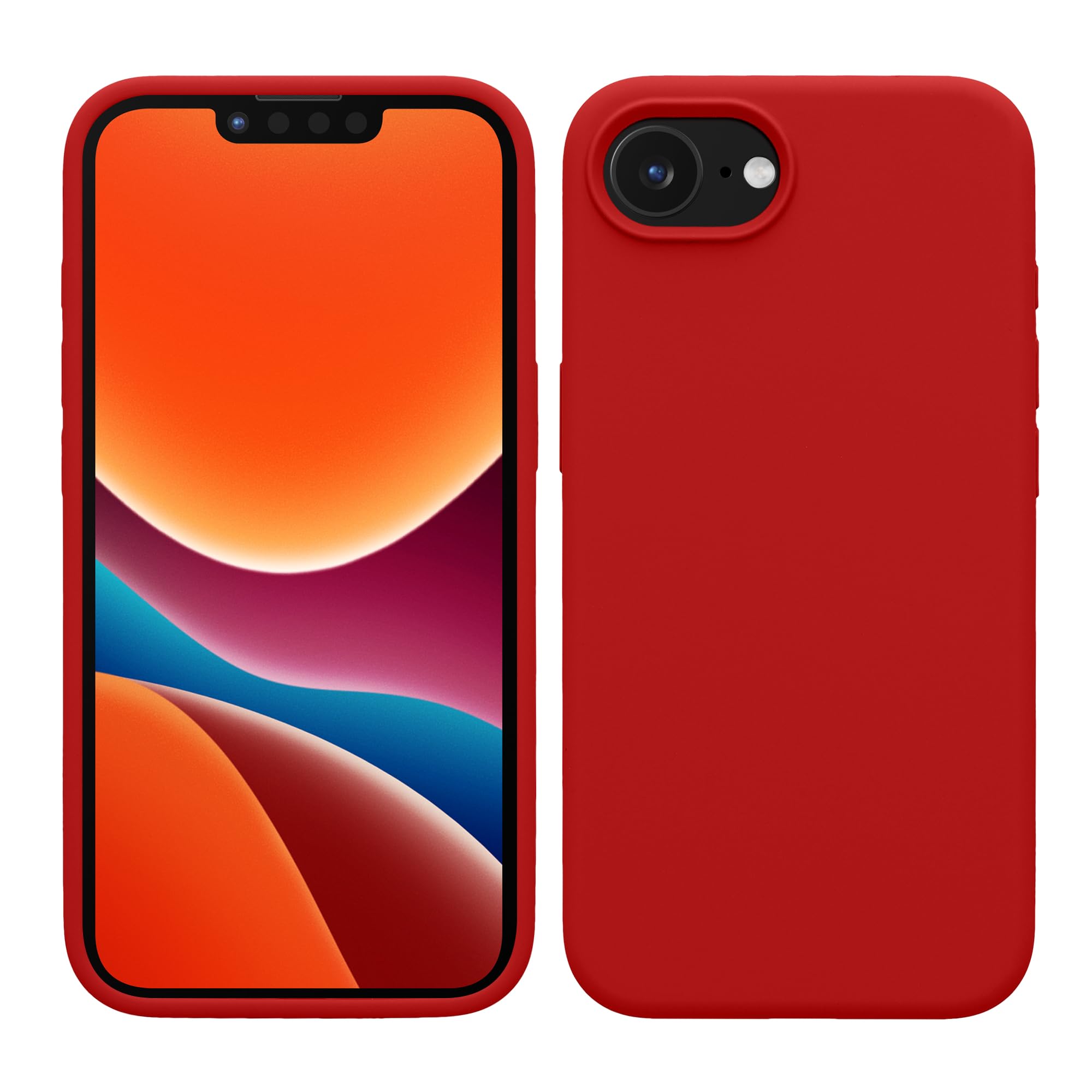 kwmobile Case Compatible with Apple iPhone 16e Case - TPU Silicone Phone Cover with Soft Finish - Classic Red