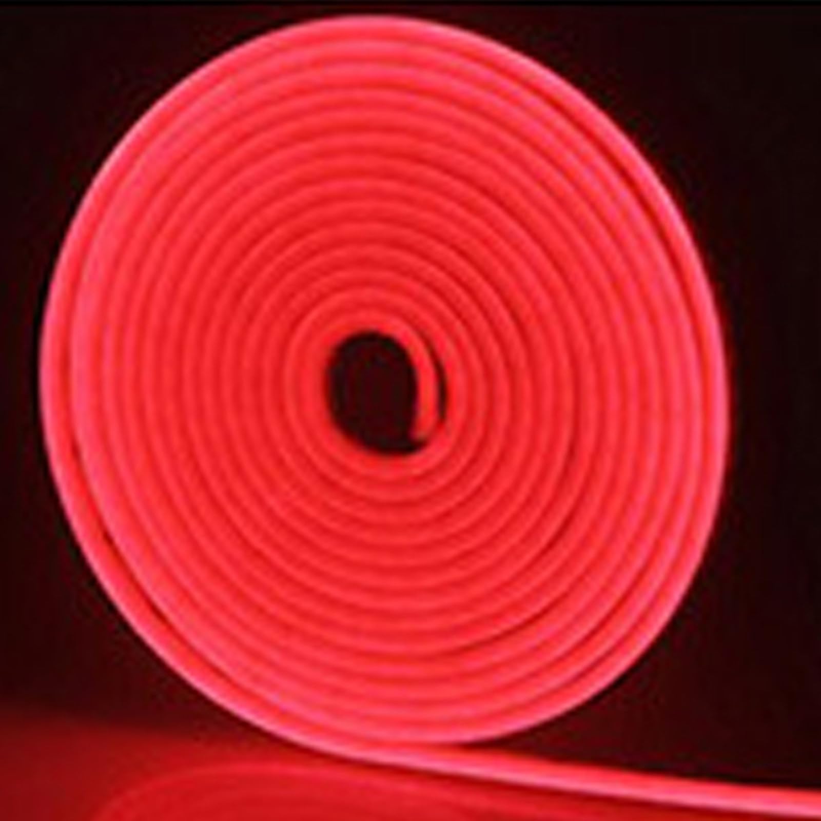 Neonowa listwa świetlna LED, DC12V RGB2835 LED wodoodporna IP67 elastyczna lampa neonowa LED do sypialni kuchnia wewnętrzna dekoracja zewnętrzna,5m-red