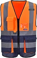 Vista 14 de Chalecos de seguridad reflectantes verdes A-SAFETY, talla 3XL