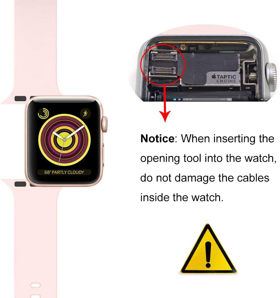 Original Battery Cell for Apple Watch Series 1 Battery Replacement A1802 and (1st Generation) A1553, Complete Repair Tool kit,Adhesive Strip(38mm)