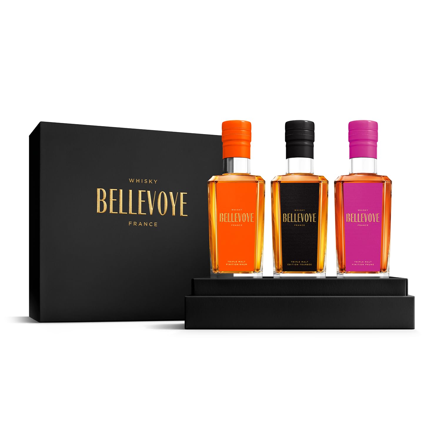 BELLEVOYE - Whisky Triple Malt - Coffret Degustation Whisky - Prestige - 3 x 20 cl de Whisky Français