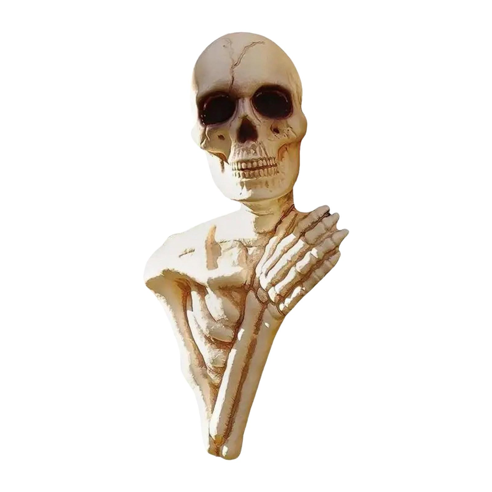 Generisch 25 cm/35 cm, decoraciones de Halloween, esqueleto al aire libre, árbol abrazado, bonito esqueleto ornamentos atmósfera (blanco, 38 x 15 x 15 cm)