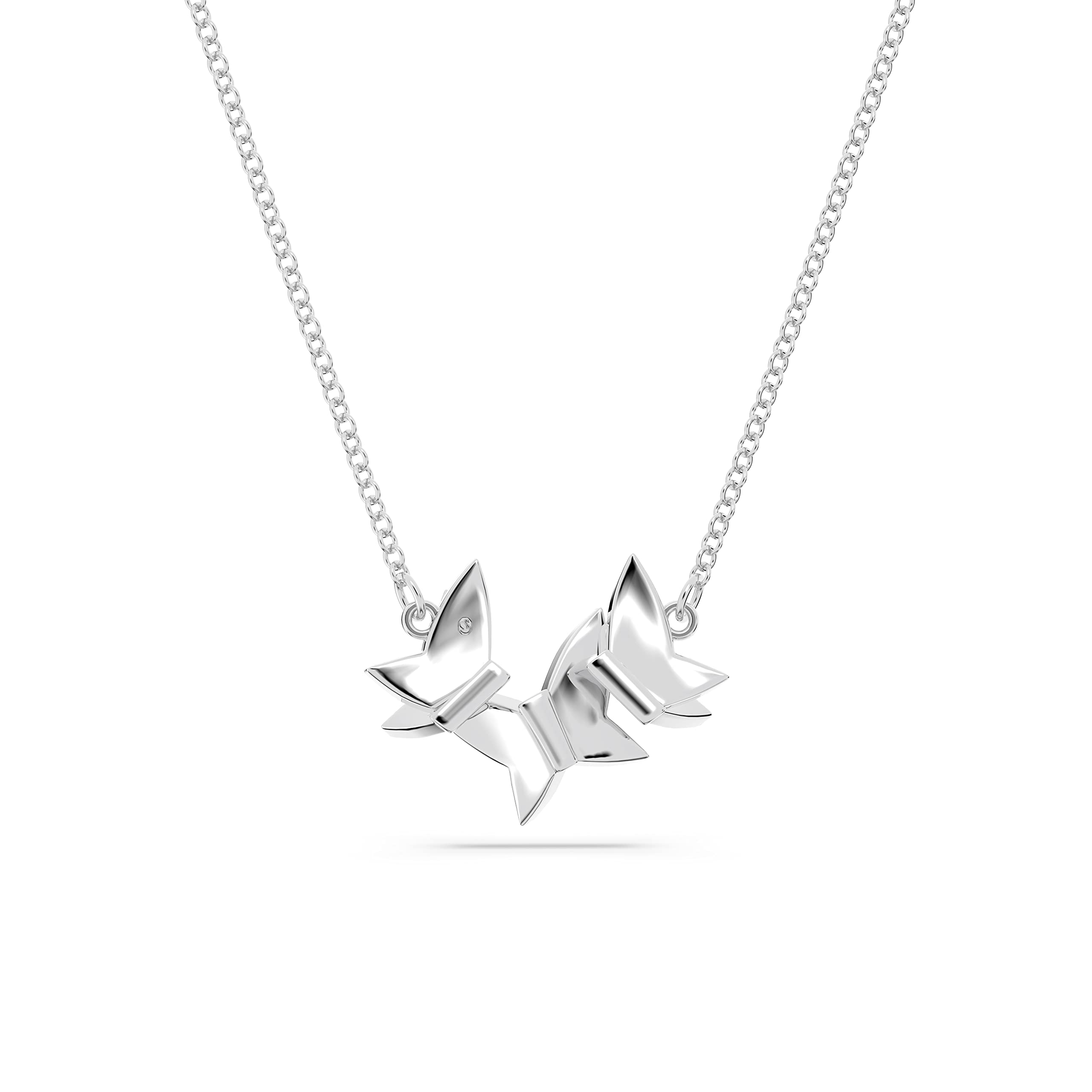 Swarovski Lilia Butterfly Necklace, Earrings, and Bracelet Crystal Jewelry Collection, Blue Crystals in a Rhodium Tone Finished Setting