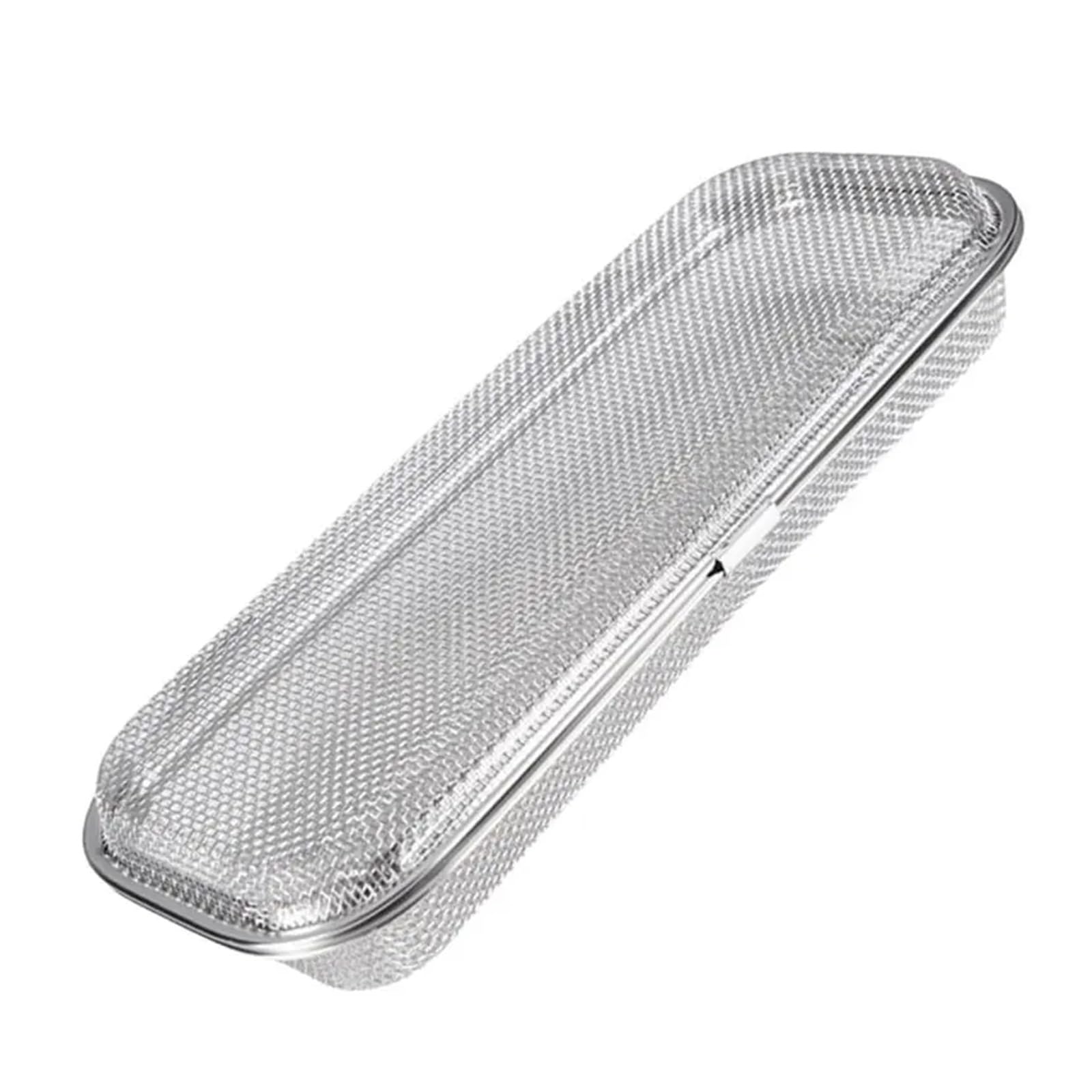 Cesta para lavavajillas, soporte rectangular de malla inoxidable | Soporte para utensilios y cubiertos, 28x5x13.5cm, acero inoxidable, color plata