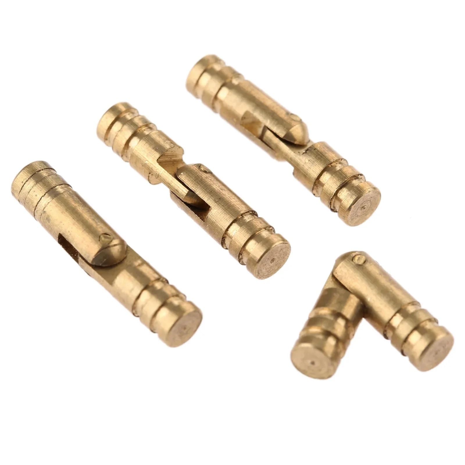 Rmwkrmogrf 4X20mm Cylinder Brass Copper Invisible Concealed Barrel Hinge Bolt Wood Boxes Door Hinges Antique Furniture Hardware 4Pcs(4X20mm)