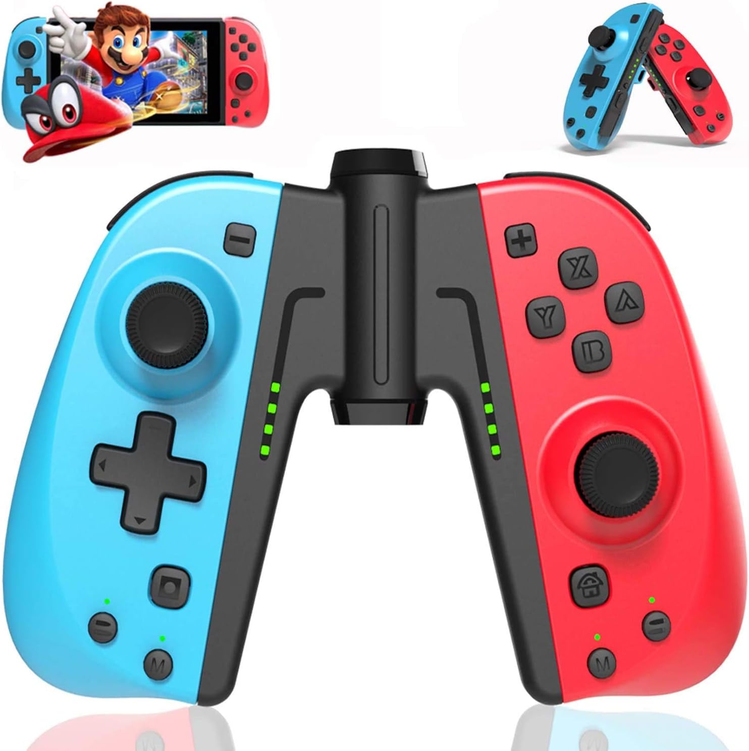 Hottest Sale GEEMEE Wireless Controller for Nintendo Switch L/R Switch Controller Bluetooth Gamepad Joypad Joystick Compatible for Nintendo Switch Console as a Controller Replacement– Blue/Red