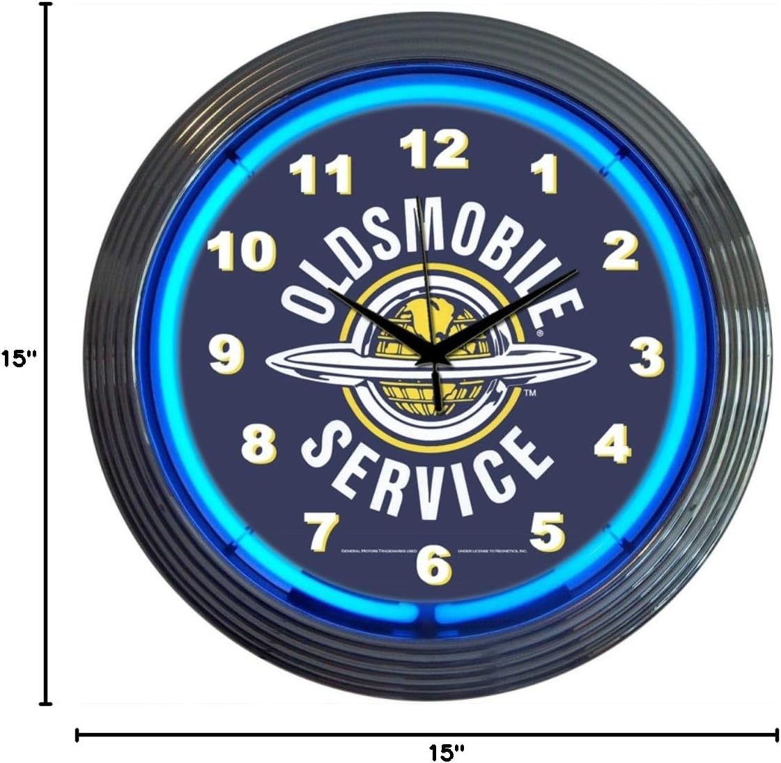 GM Oldsmobile Service Neon Clock