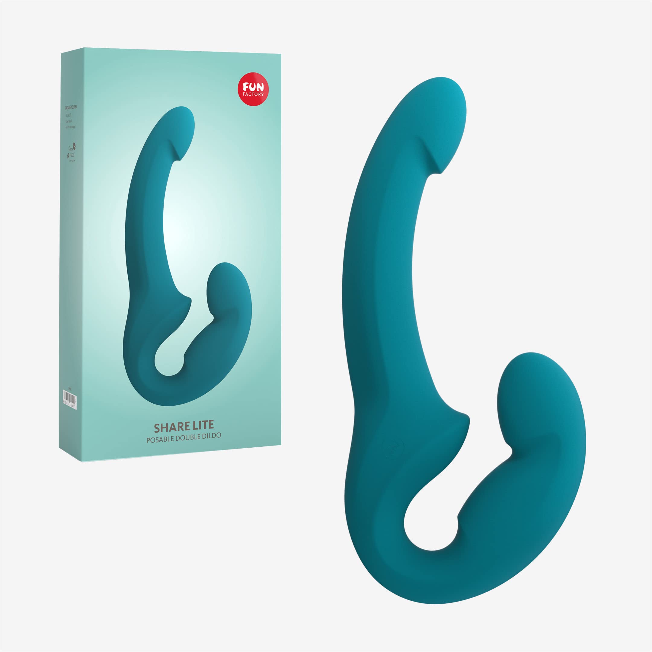 FUN FACTORY - COMPARTIR LITE DOUBLE DILDO DEEP SEA BLUE
