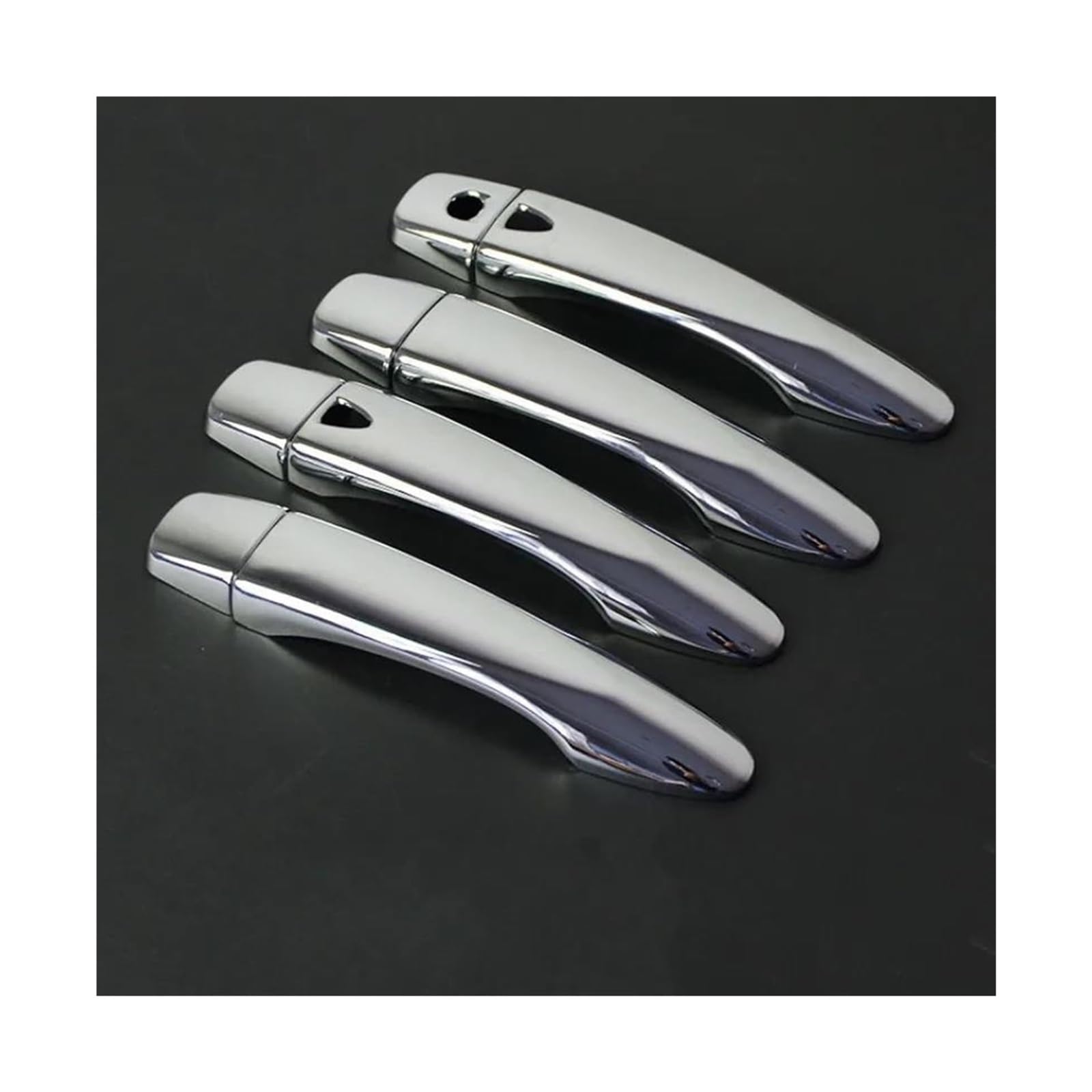 Strjus Silver A Car Door Handle Cover Gloss Black Chrome Car Door Handle Cover Sticker Styling For Nissan For X-Trail T32 Mk3 2014-2020(Silver A)