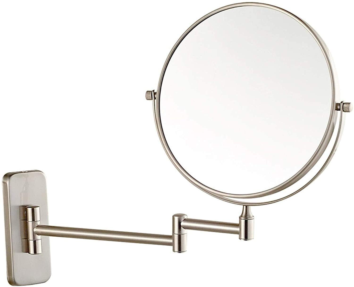 Miroir de maquillage double face en laiton extensible et pivotant