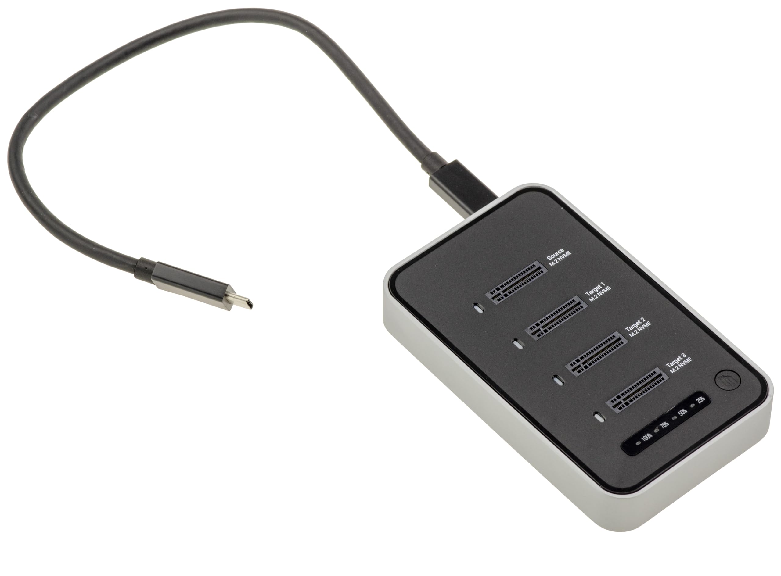 KALEA-INFORMATIQUE Thunderbolt-Dock mit 40 Gbit/s für 4 M.2 NVMe PCIe, eigenständige Klonstation für 1 auf 3 SSDs, USB4-kompatibel, gleichzeitiger Zugriff auf alle 4 SSDs