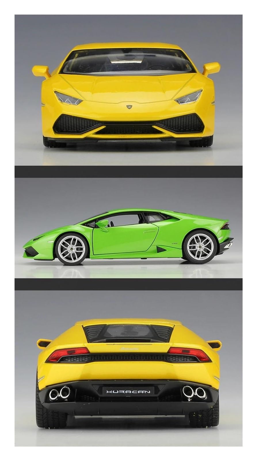 Veicoli a Motore in Scala 1:24 for Lamborghini Huracan LP610-4 Mini Modello di Auto in Lega in Scala di Simulazione, Modello in Metallo, Ornamenti Creativi Modello di Auto Replica(Black)