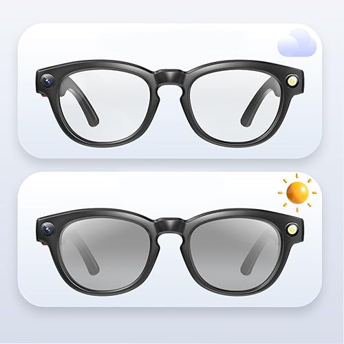 Miniatura 5 de PUSOKEI Smart Glasses with Camera, AI Translation Glass, 4K Video Recording Camera Glasses with Noise Canceling Mic, Touch Control, Open Ear Audio,