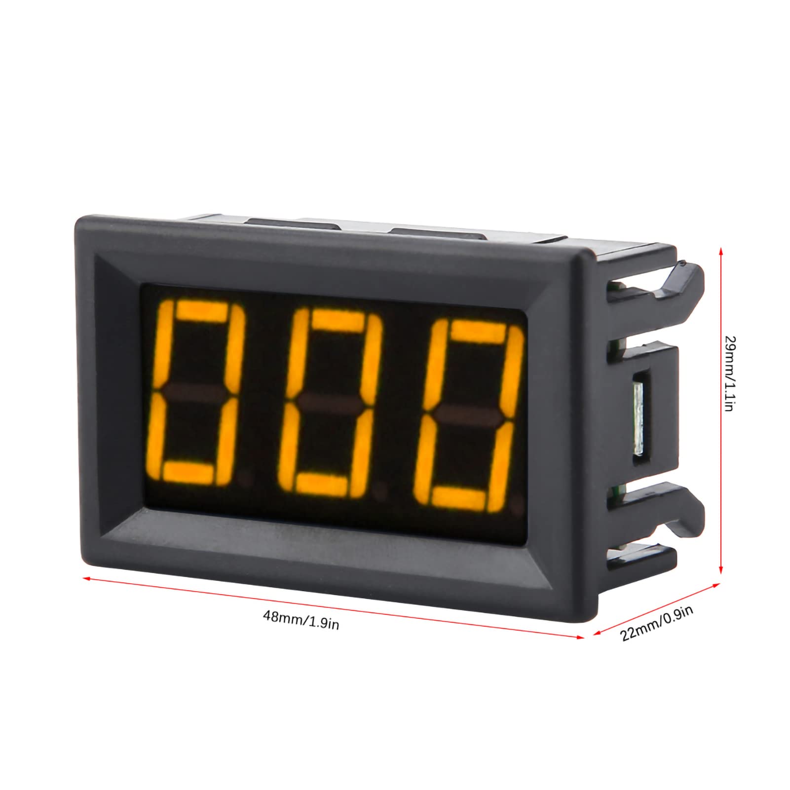 Amperometro digitale Alta precisione 3 cifre Modulo rivelatore di corrente Amp Monitor di misurazione Pannello di misurazione DC 0-1A (Giallo)