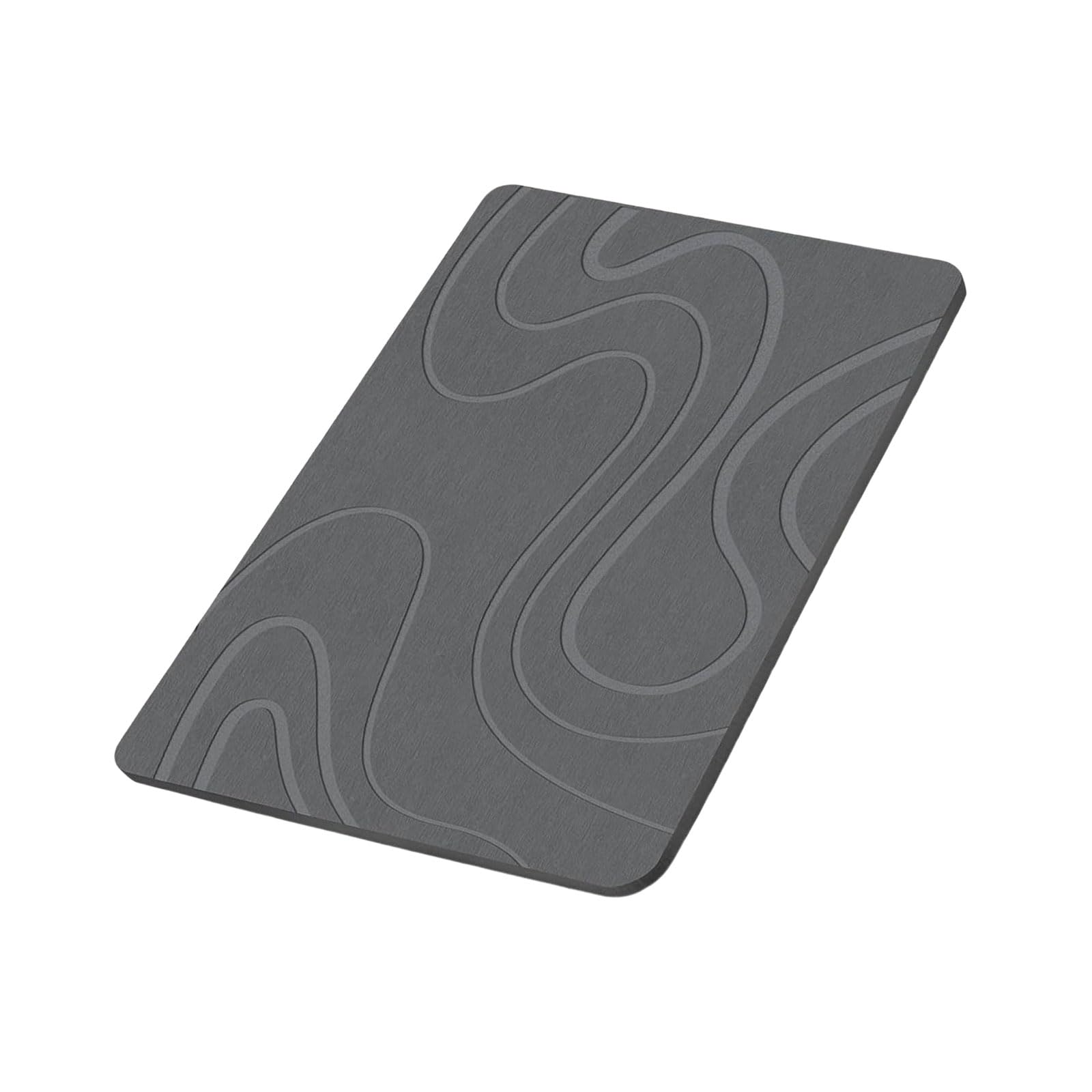 Kalttoy Mat, Super Absorbent Diatomite Floor Mat Slip Resistant Fast Drying Bathroom Rug Easy to Clean Door Natural Bath