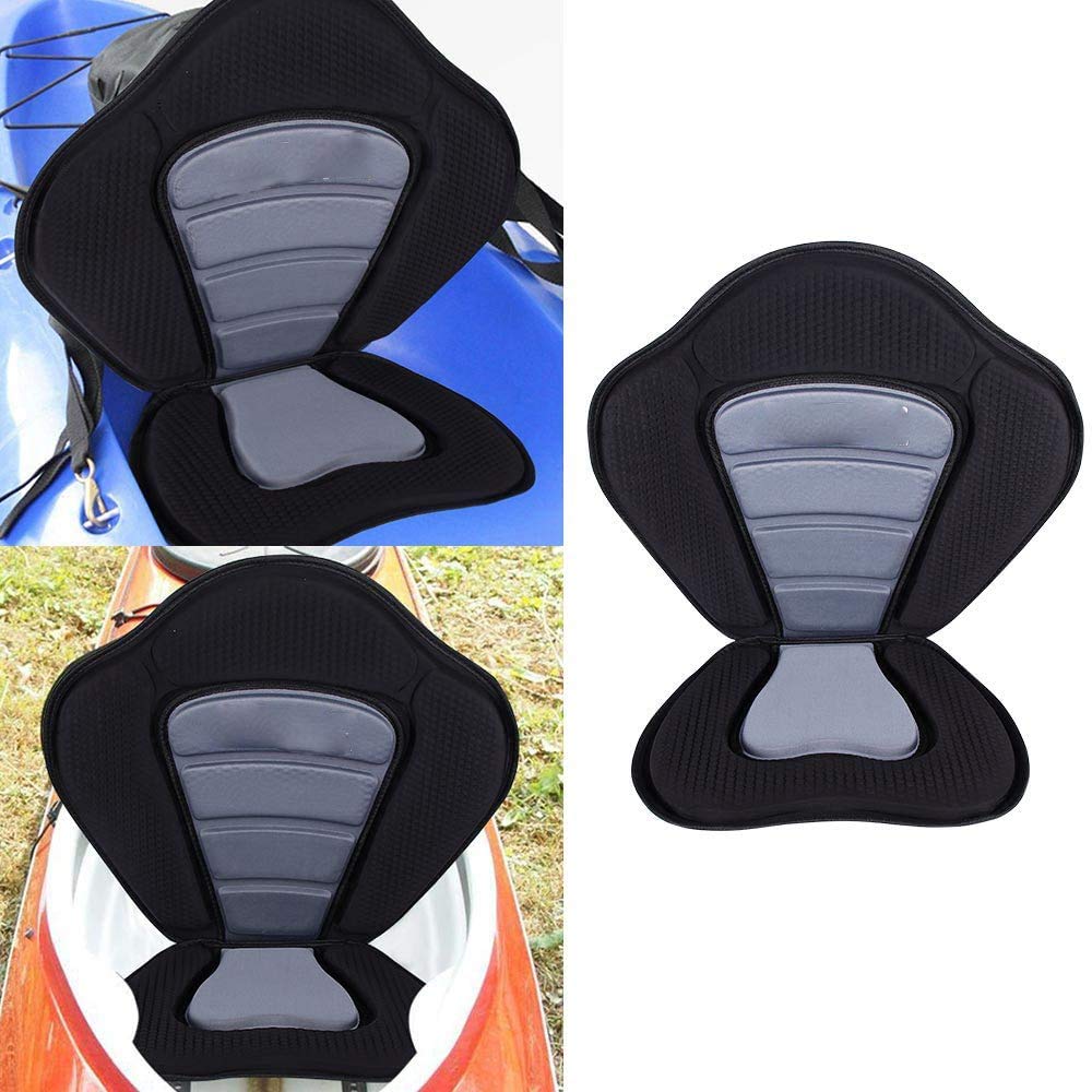 Asiento de Kayak cojín de Kayak Suave con respaldos de Base Antideslizante Ajustable en Kayak con Respaldo Seguro Asiento Generales de Barcos con Bolsa de Transporte Asiento Kayaks sit Piraguas