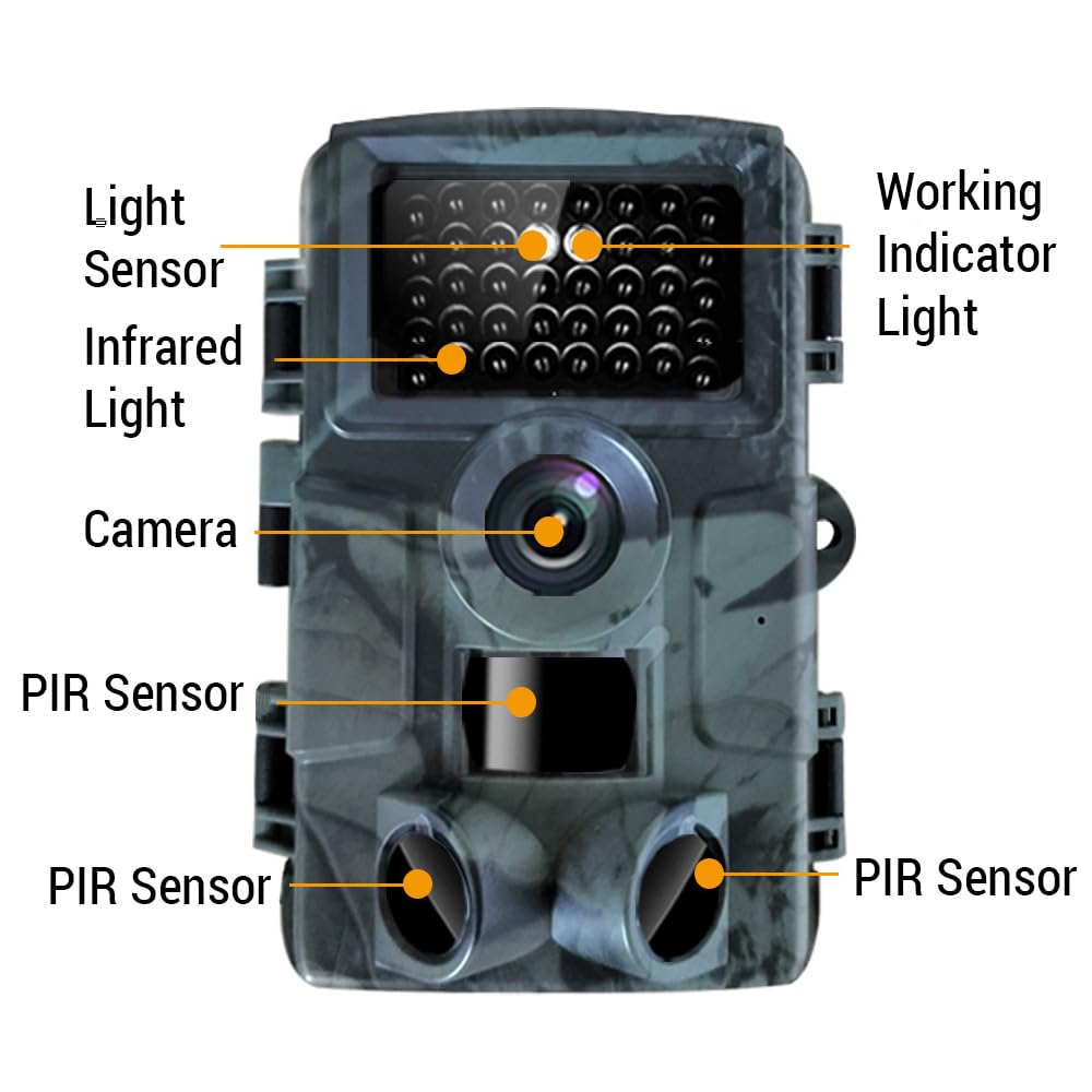 Jemora Caméra de Chasse étanche activée par Le Mouvement, Vision Nocturne WiFi, avec lumière Infrarouge sans Lueur 940nm