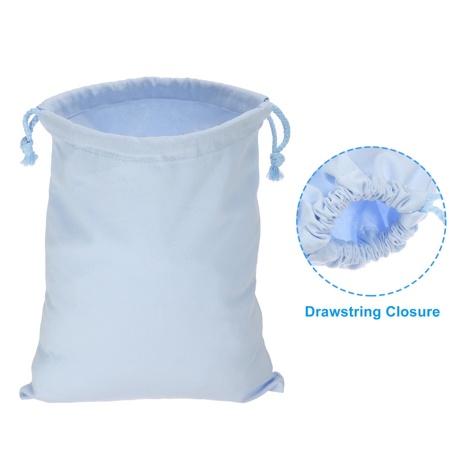 PATIKIL Reusable Drawstring Bags, 10x12.6 Inch 3 Pack Multipurpose Cotton Dust Bags, Luggage Organizer - Image 4