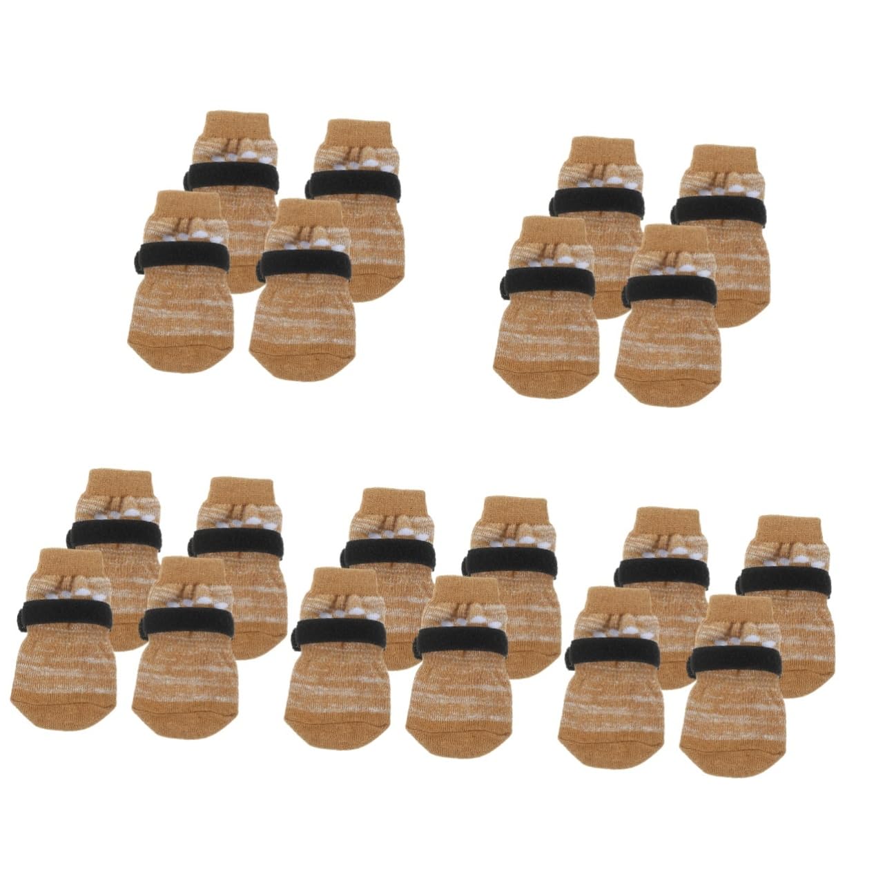 BESPORTBLE 5sets Adorable Dog Socks -Slip Protectors for Small Washable Breathable Reusable Pet Accessories 4pcs*5