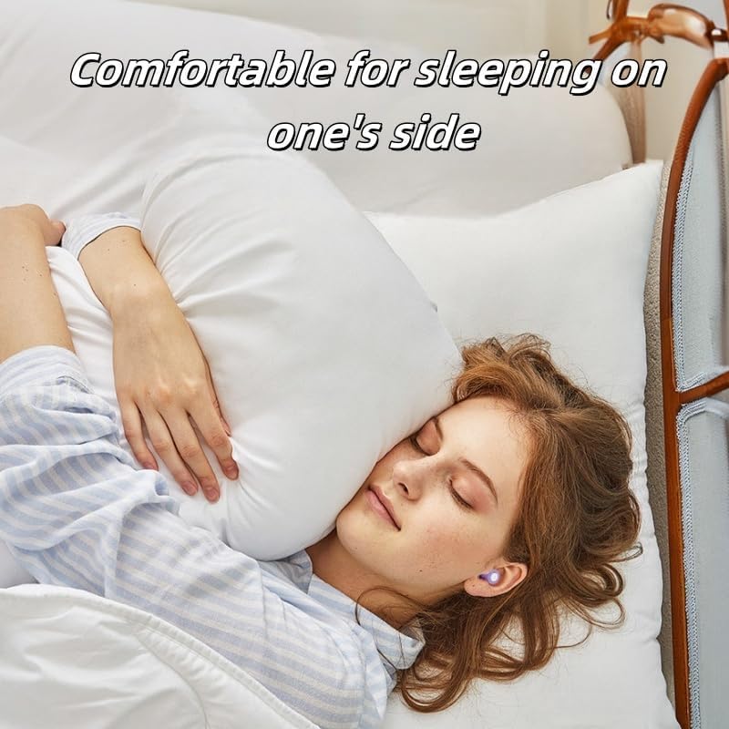 Tapones para los oídos con cancelación de ruido para dormir, silicona ultrasuave, reutilizable, negro, con funda portátil y 3 pares de tapones para los oídos