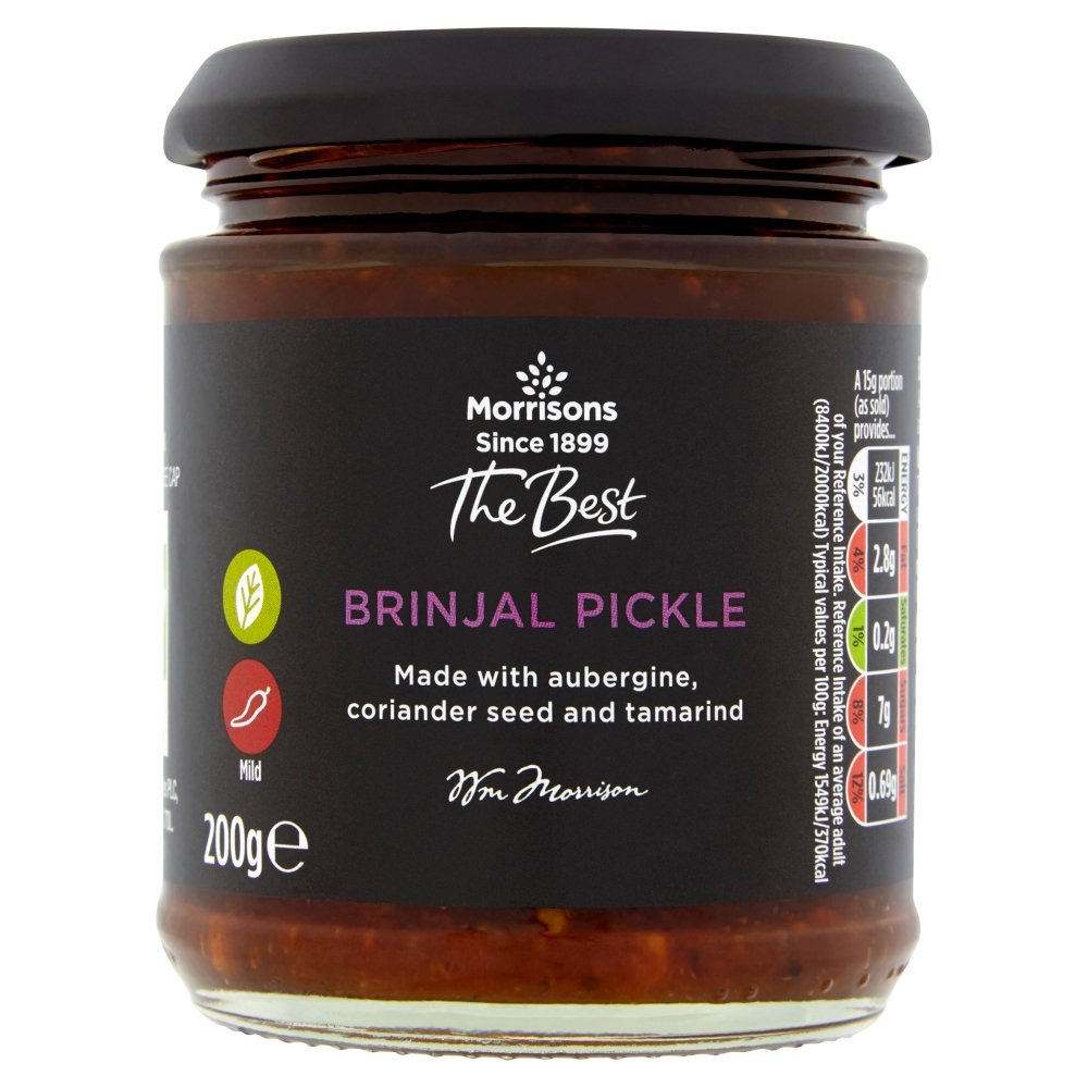 Morrisons The Best Brinjal Pickle, 200 g, Pack of 6