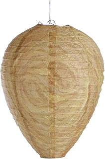 Uonlytech 2pcs Wasp Nest Decoy Hanging Fake Wasp Nest Get Lost Wasp Hanging Wasp Deterrent for Wasps Hornets Yellowjackets