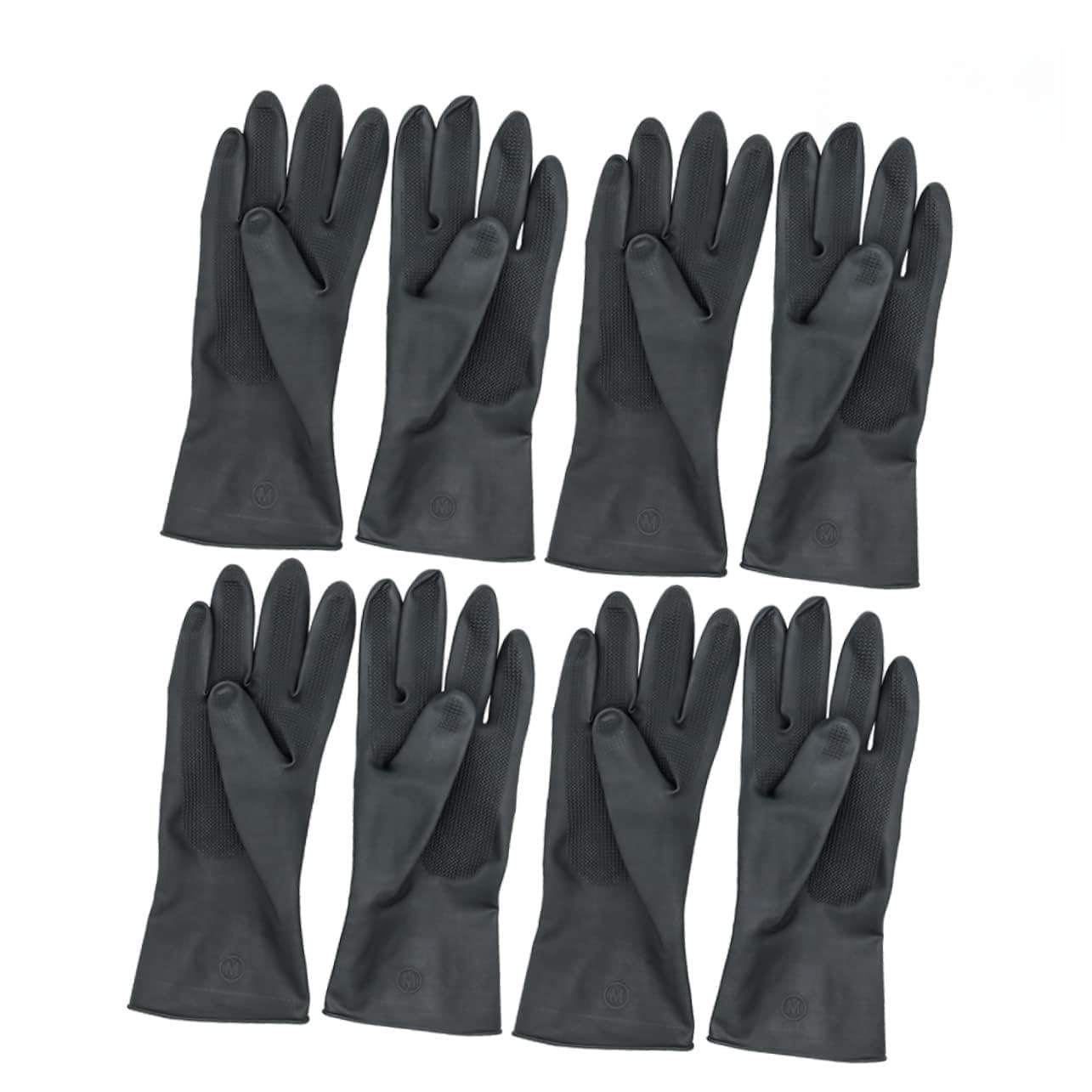 FOMIYES 4 Pair Black Gloves for Hair Coloring Waterproof Hair Dyeing Gloves Anti-skid Rubber for Men