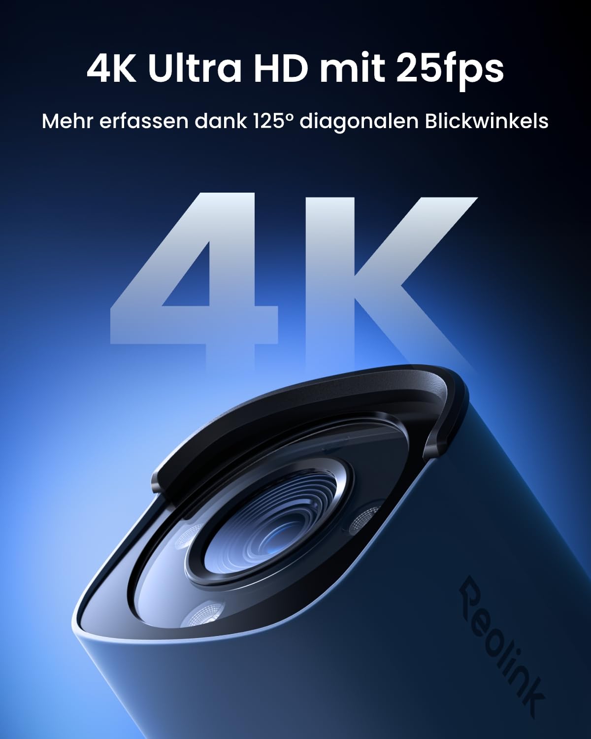 Reolink 4K Überwachungskamera Aussen, 125° Diagonalansicht, Farbnachtsicht, smarte Erkennung, Perimeterschutz, Objektentfernungserkennung, Erkennung von vergessenen Objekten, IP67 wetterfest, RP-PCB8M