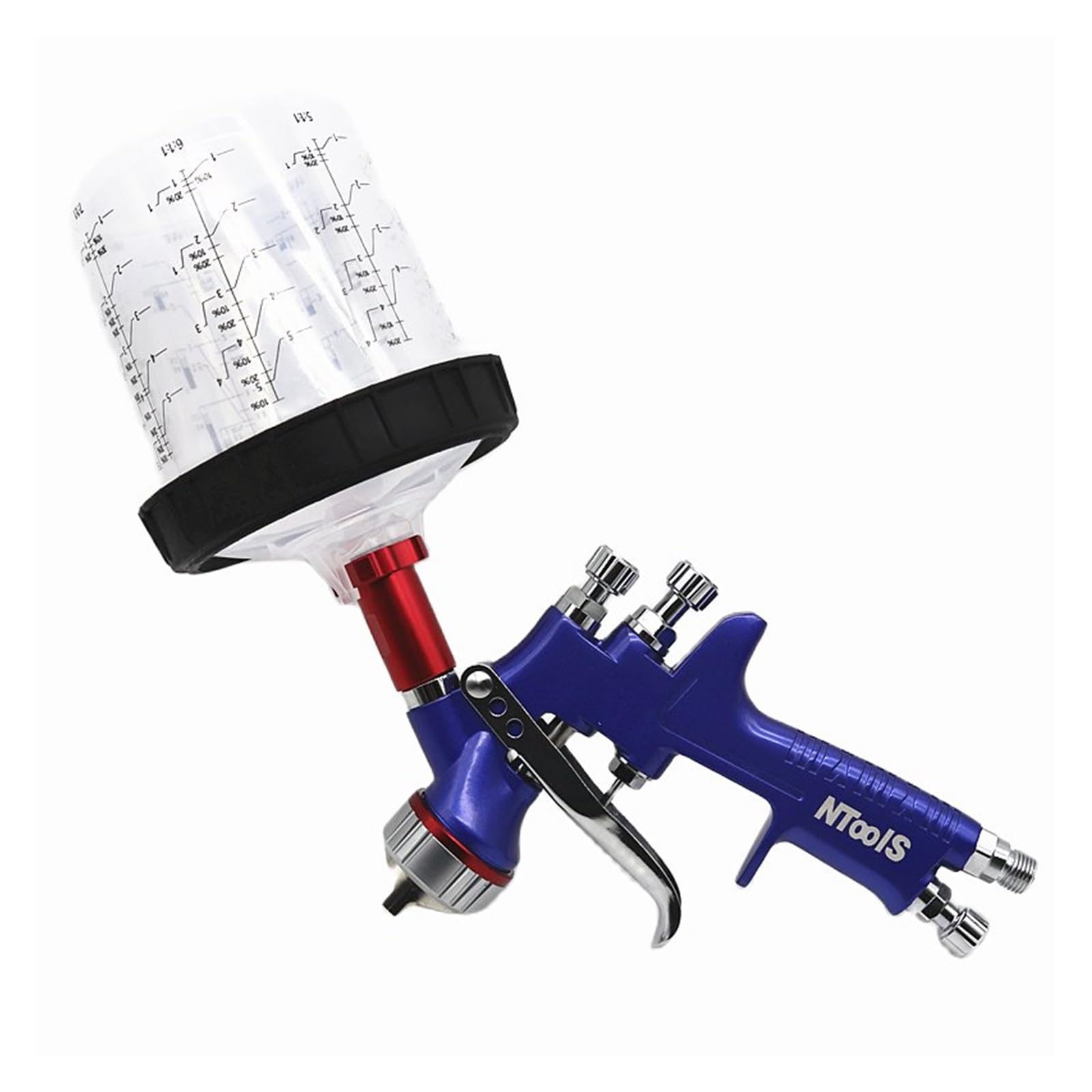 Pistolet à peinture HVLP de haute précision avec buses interchangeables 1.3 et 2.0mm