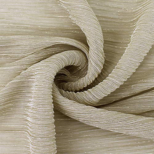 YAOSEN Women Solid Shimmer Hijab Muslim Head Wrap Long Scarf (Shimmer-Apricot)4