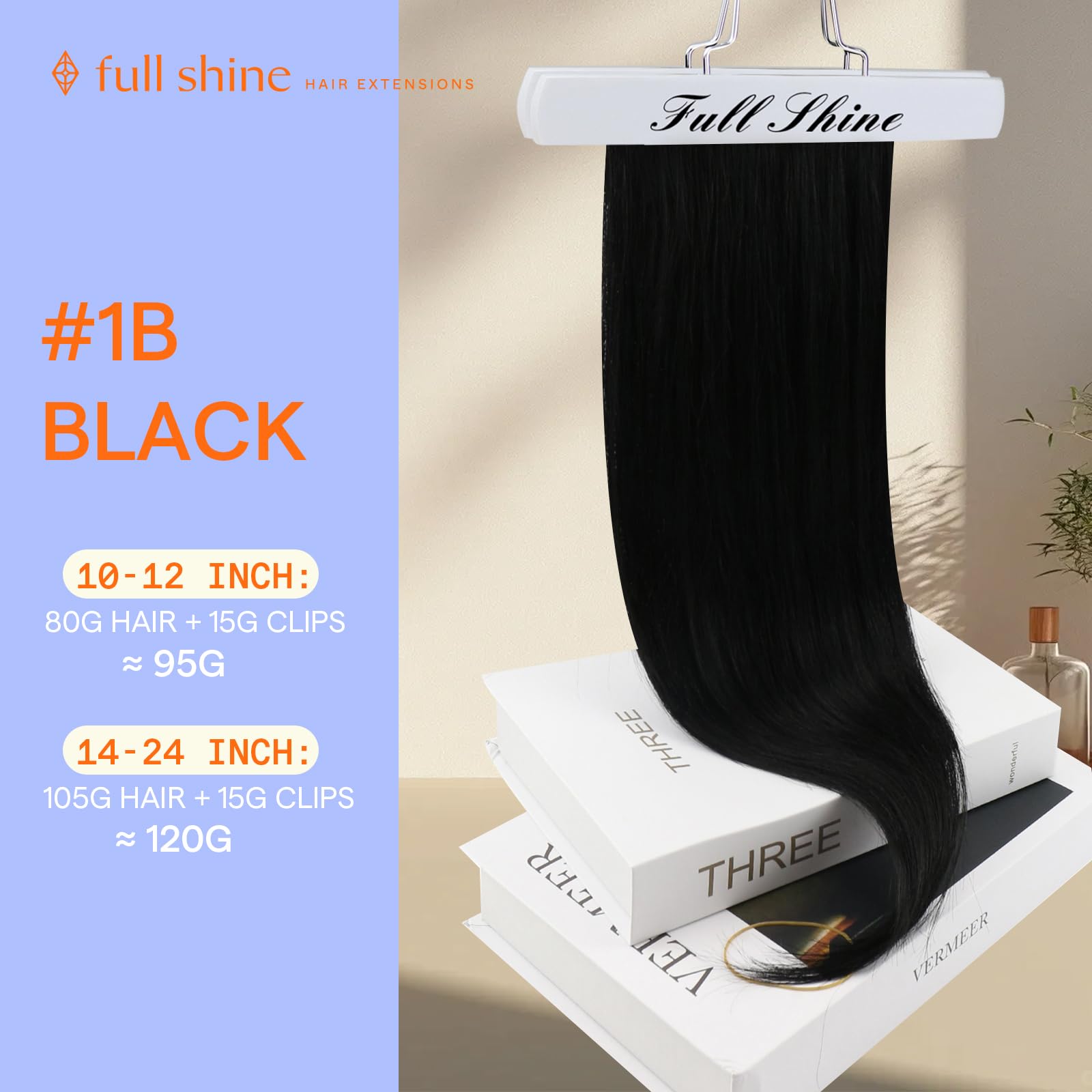 Fshine Hair Clip In Extensions 14 Inch 7Pcs/Set 100 Grams