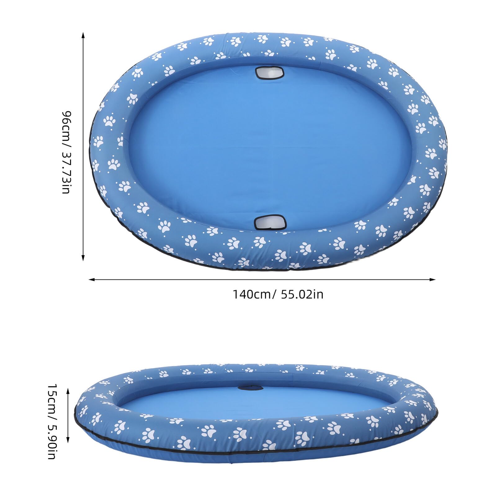 Toyvian 1pezzi Piscina Pieghevole per Cani e Gatti Vasca Gonfiabile Portatile e Galleggiante Piscinetta da Esterno Resistente per Rinfrescare Animali Domestici Facile da Trasportare