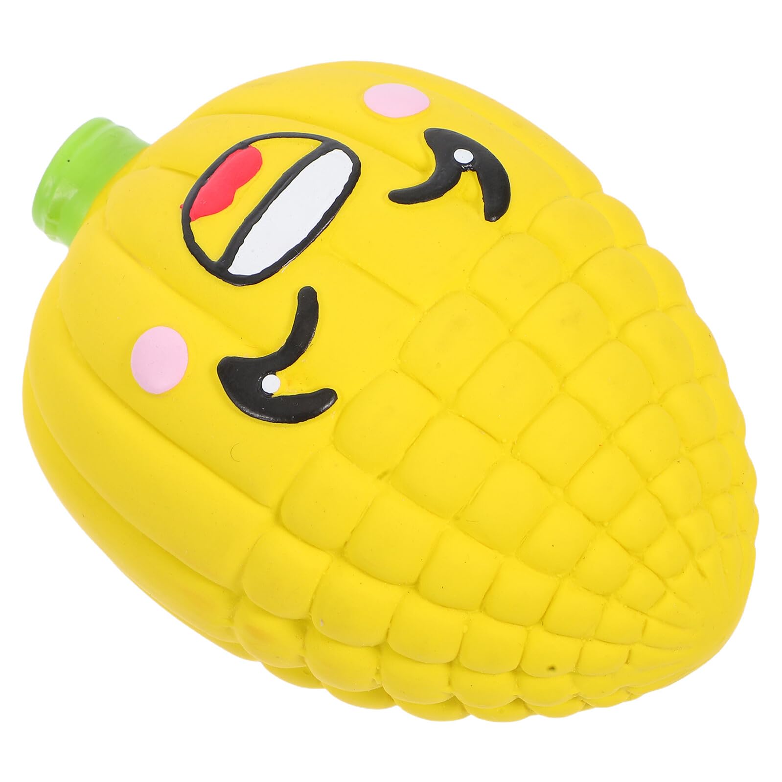 VALICLUD Squeaky Latex Chew for Dogs, Tough Aggressive Chewer Ball in Corn Shape, Sturdy Rubber Puppy Teething for Small Dogs Interactive Play