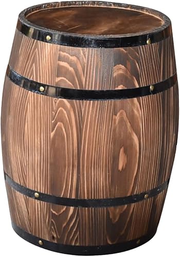 Maceta de barril de madera de roble envejecimiento, barriles de barril, maceta para suculentas, cubo de madera pequeño, maceta de jardinería, maceta