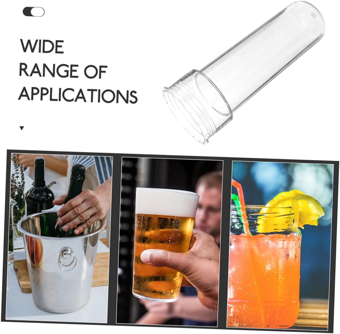 Cabilock 2Pcs Ice Column Tube Reusable Cooling Rods for Drinks Ice Column Storage Tubes for Beer Towers Bars and Home Use Efficient Beverage Cooling