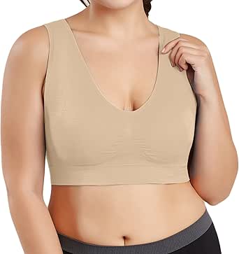 Nahtloser BH Damen Ohne Bügel - Push Up Mit Starkem Halt Für Große Brüste