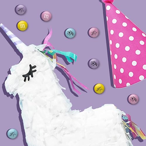 Miniatura 6 de M&M'S Caramelos de chocolate con leche prediseñados con estampado de unicornio, 5 libras de caramelos a granel en paquete resellable para fiestas de